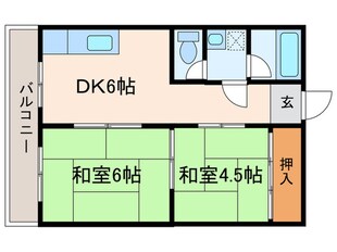 マンションサンプラザⅠの物件間取画像